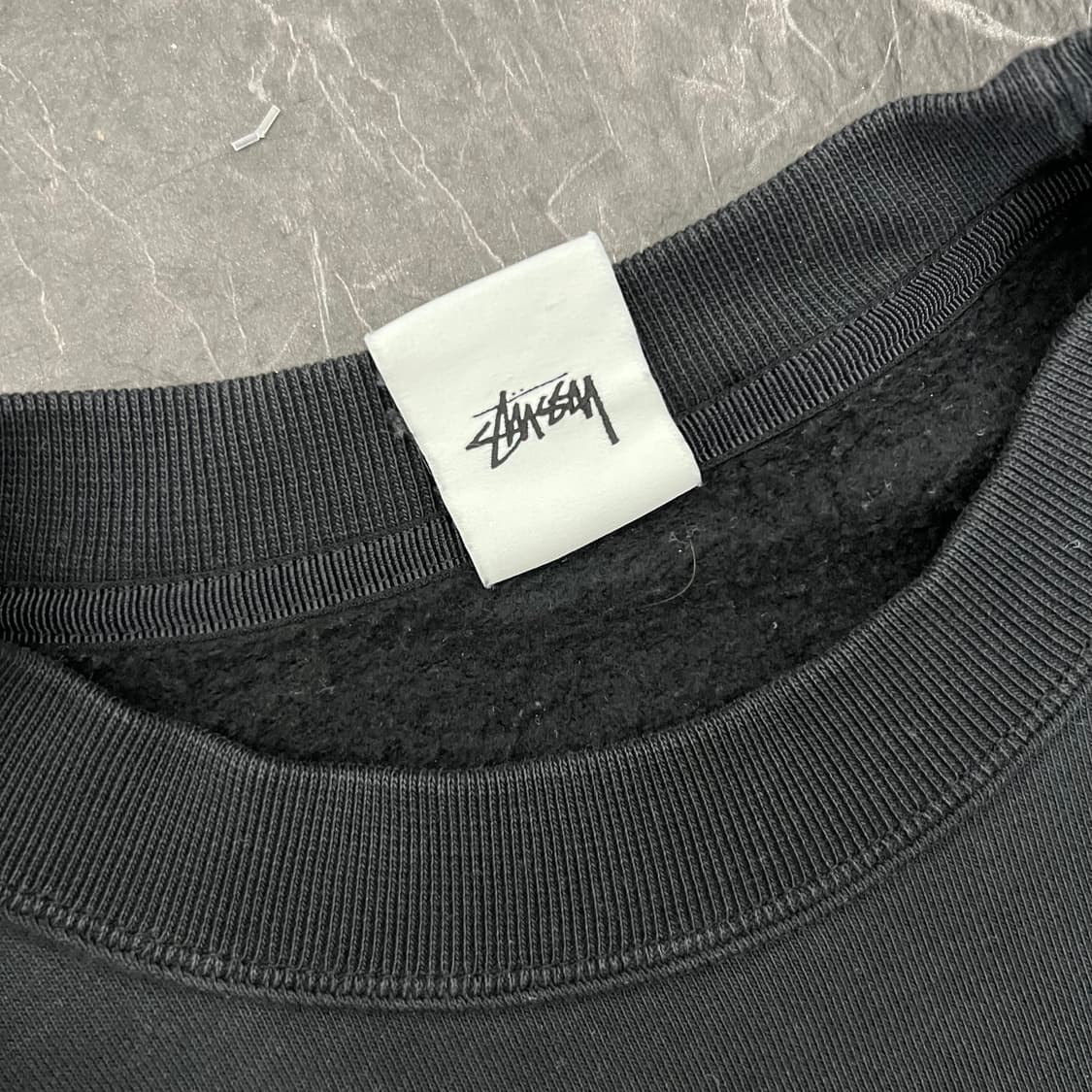 나이키 x 스투시 NRG 워시드 플리스 크루넥 맨투맨 블랙 상품이미지5