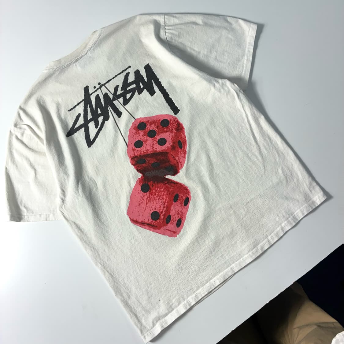 Stussy  스투시 퍼지 다이스 화이트 반팔 티셔츠  상품이미지1