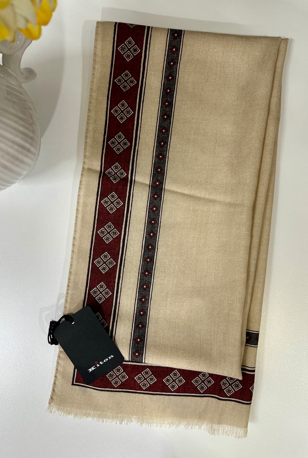 키톤 베이지 퓨어 울 100% 스카프 머플러 새상품 상품이미지2