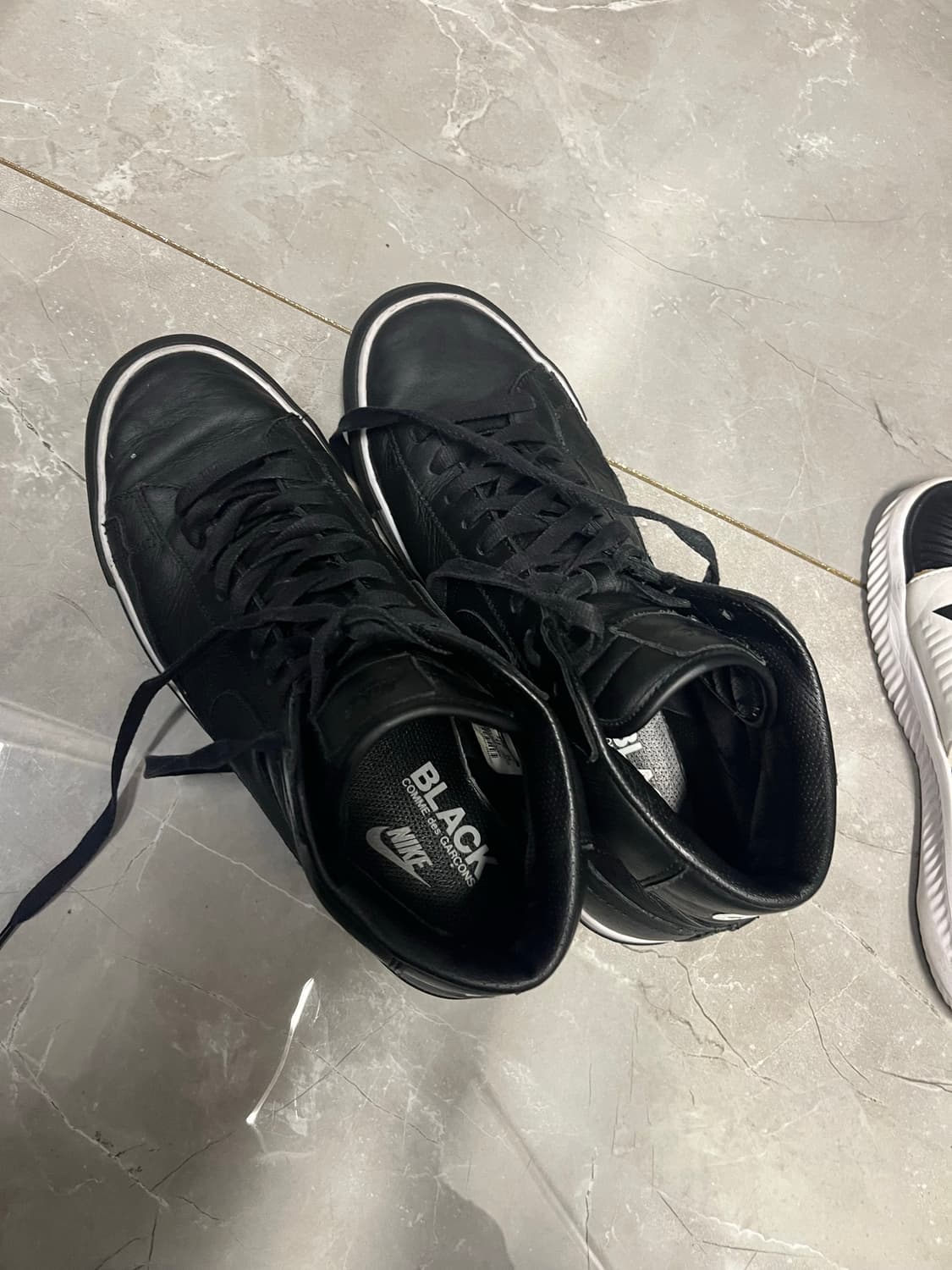 나이키 꼼데가르송 하이탑 블랙 280 상품이미지5