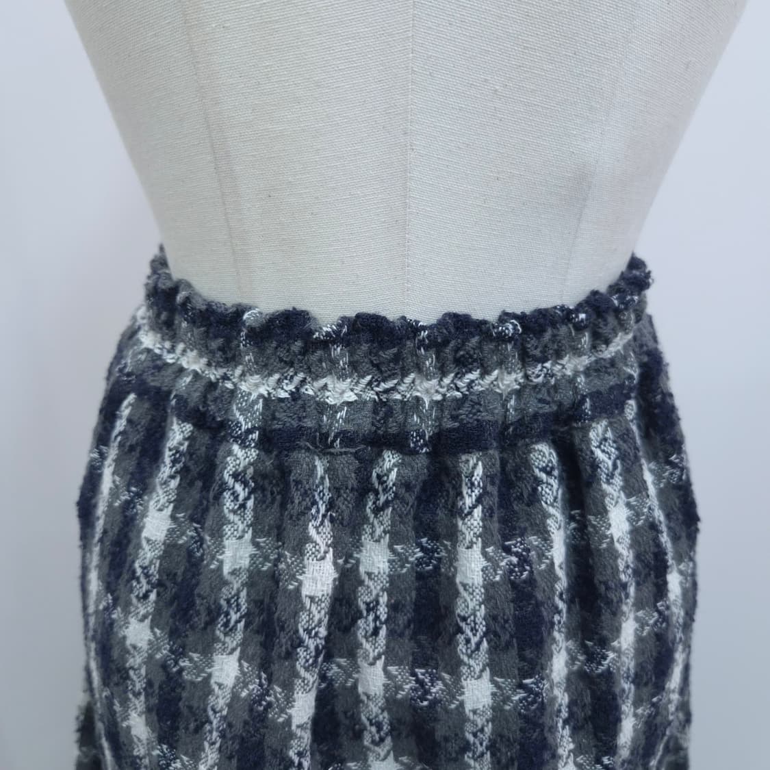 일본 GRL 언밸런스 체크 플레어 스커트 상품이미지6