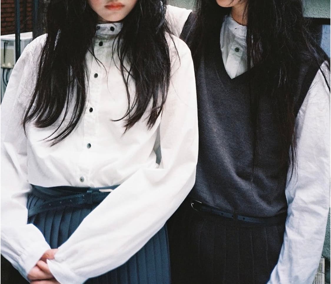 샵페어리 긴팔 셔츠 화이트 프레피 상품이미지1