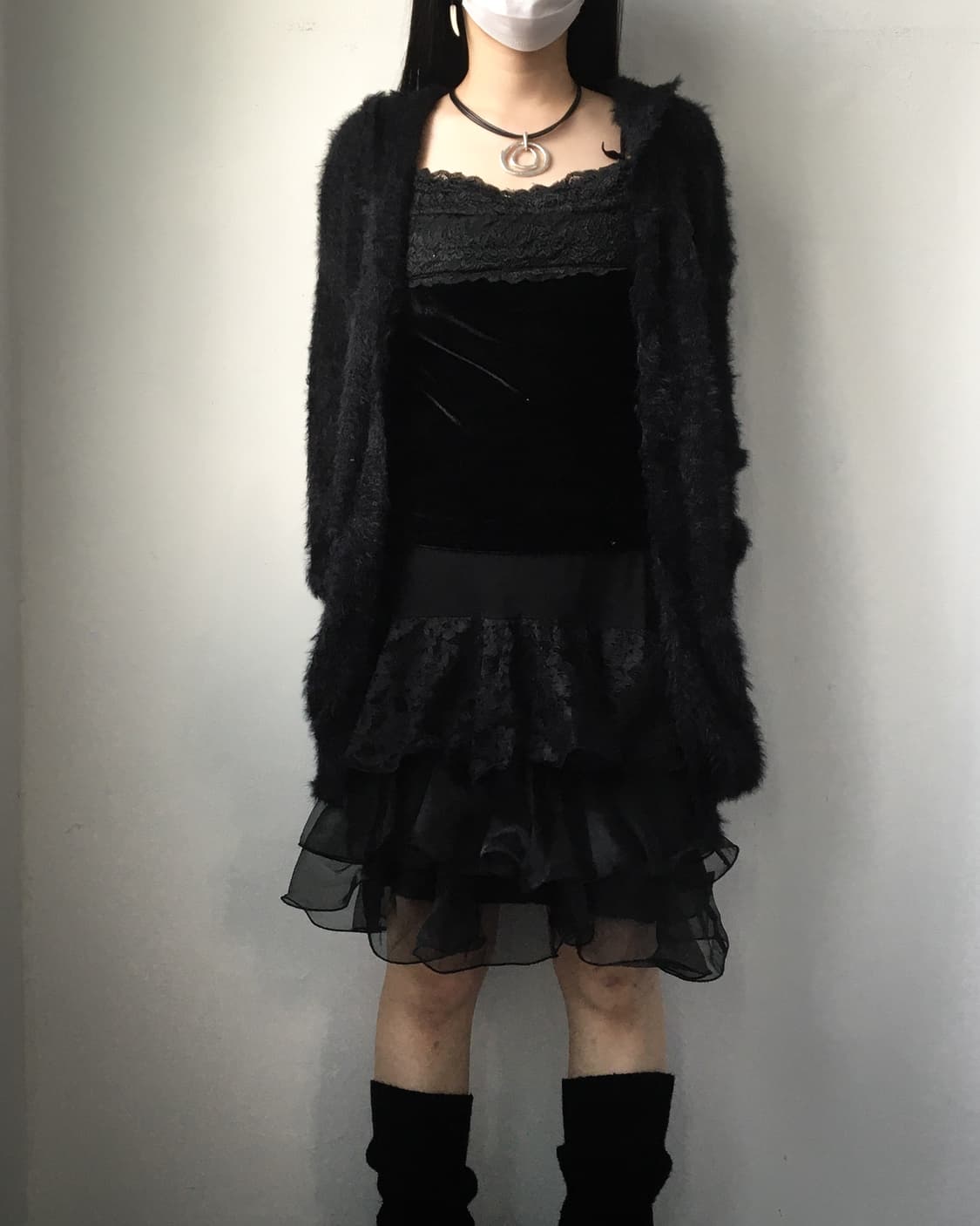 Fluffy hood open cardigan 상품이미지7