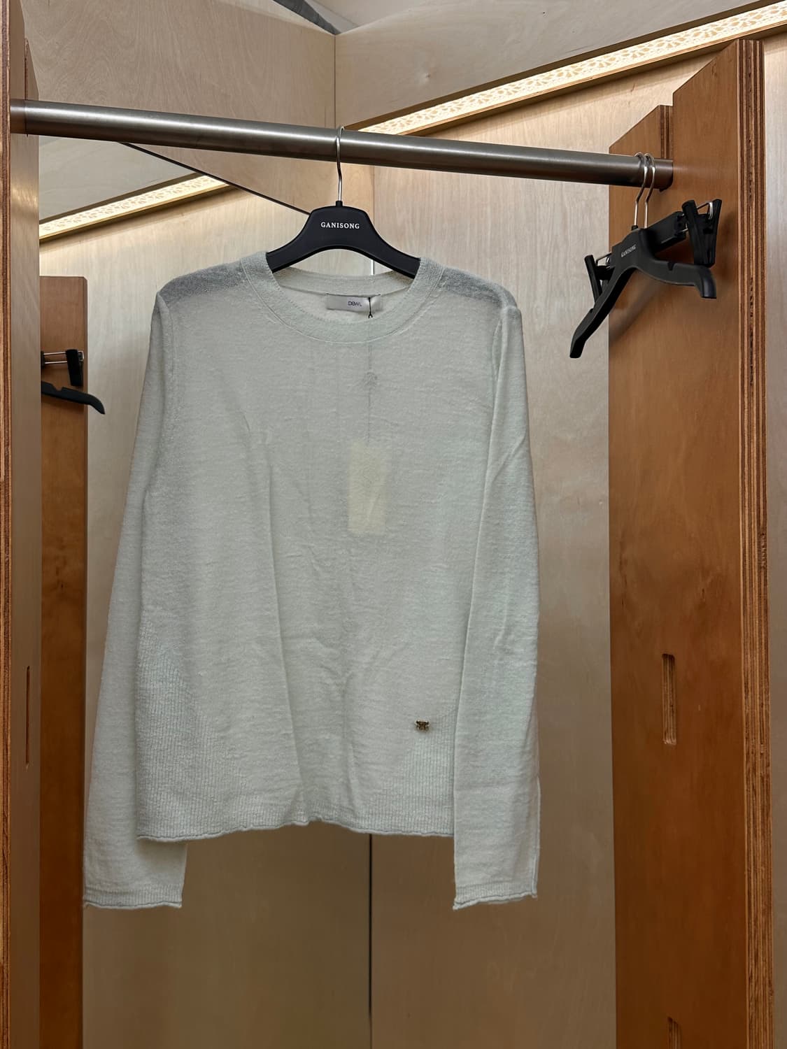 듀엘 베이직 라운드 니트 풀오버 - 블랙 상품이미지2