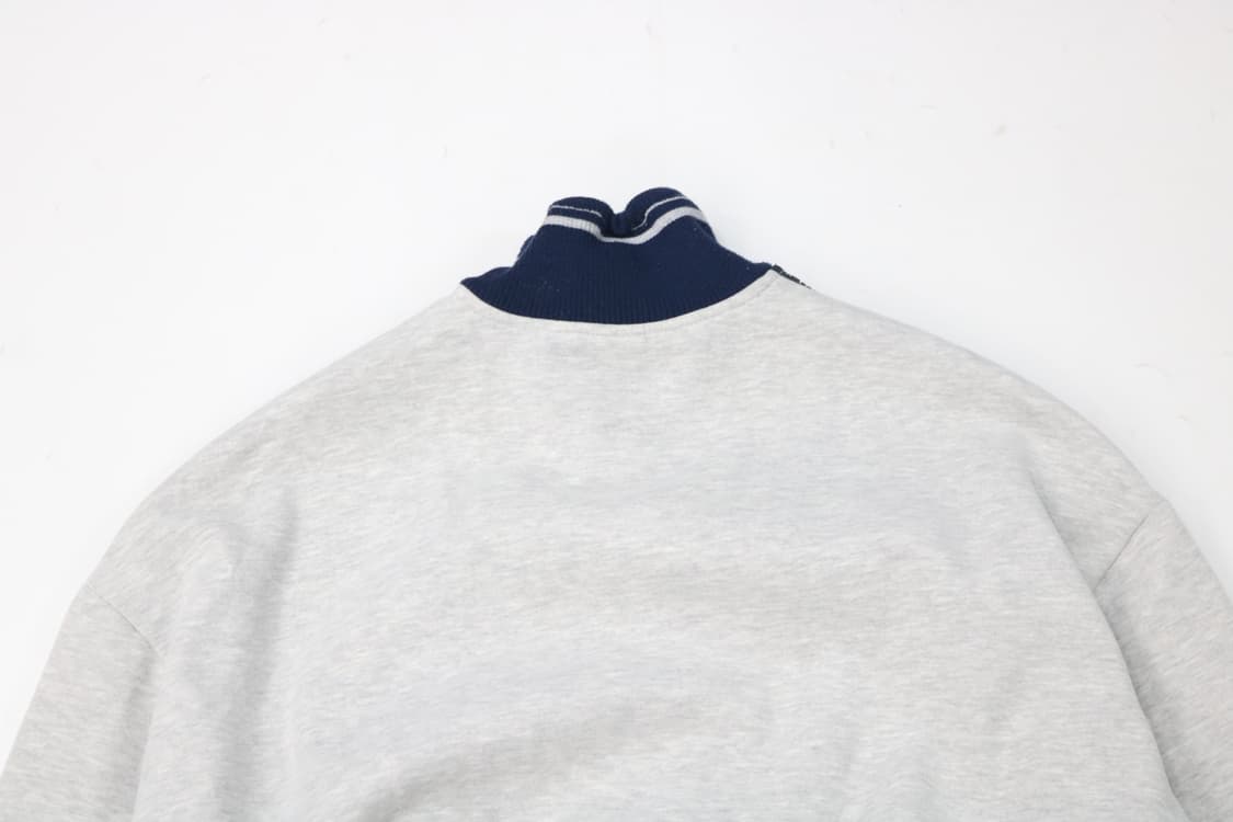 빈티지 멜란지 그레이 사이드라인 지퍼 스웨트 트랙탑 상품이미지6