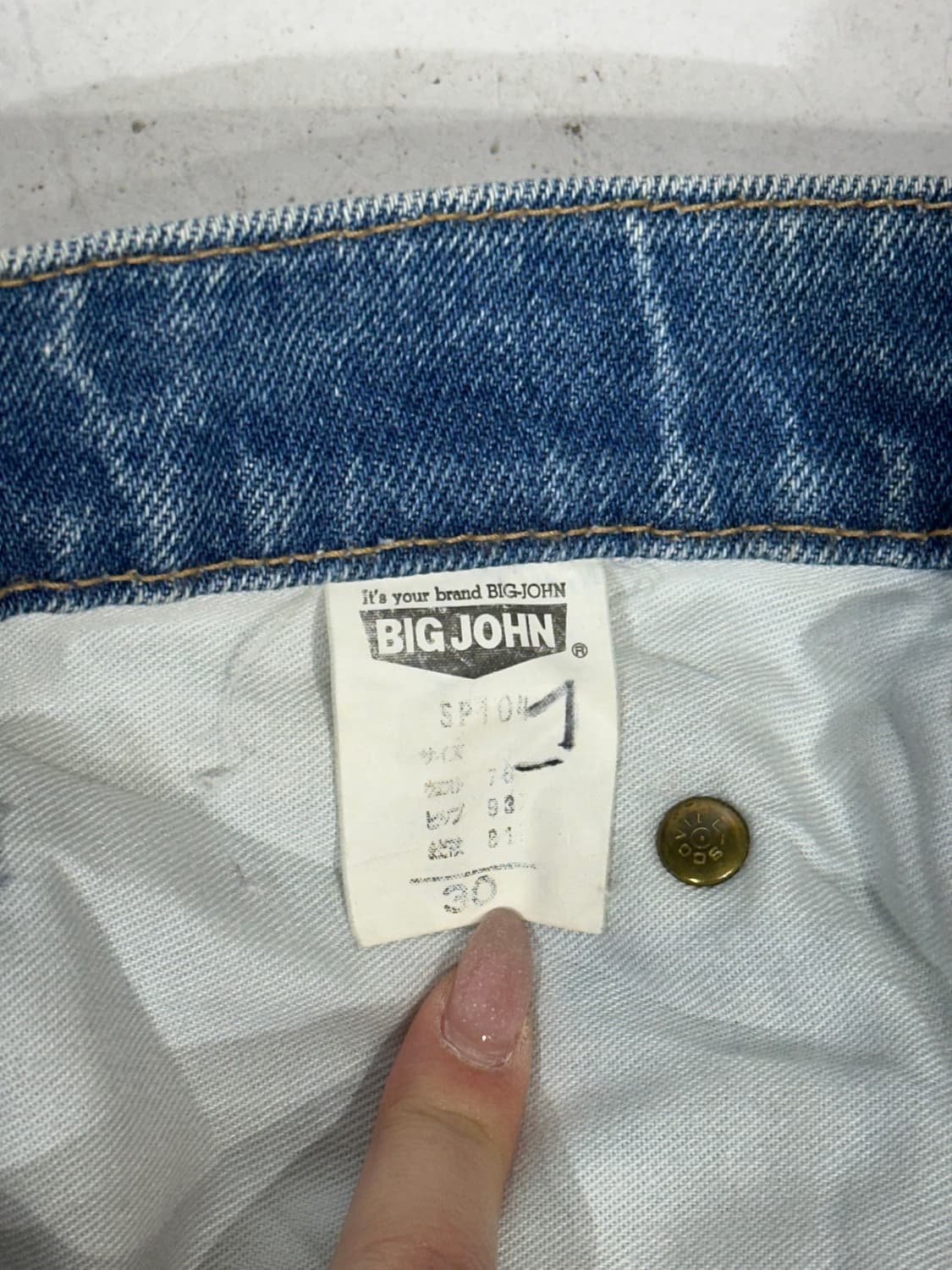 일본 명작 big john 연청 와이드 데님 팬츠 청바지 30 상품이미지8
