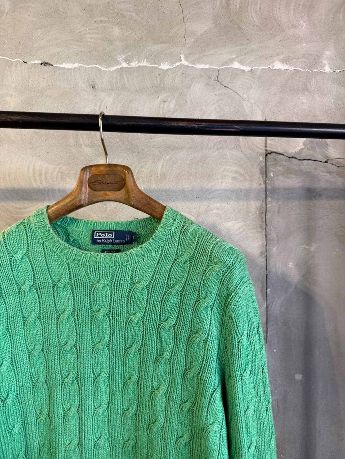 폴로 랄프로렌 100% 실크 핸드 케이블 니트 105 상품이미지4