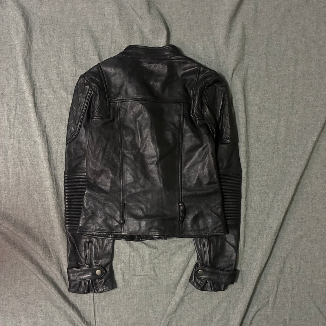 vintage black leather jacket 상품이미지3