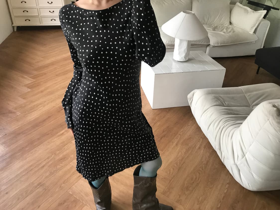 vintage dot pattern one-piece 상품이미지2