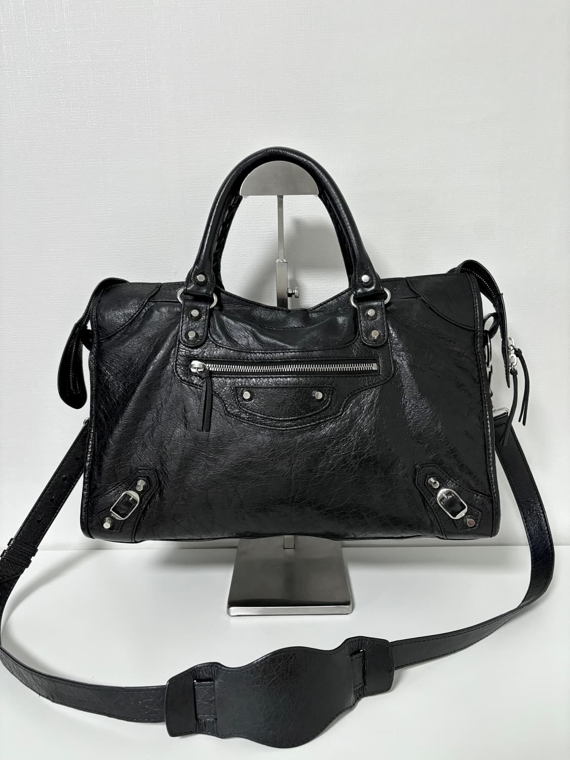 발렌시아가 시티 모터백 블랙 (크로스) 상품이미지1