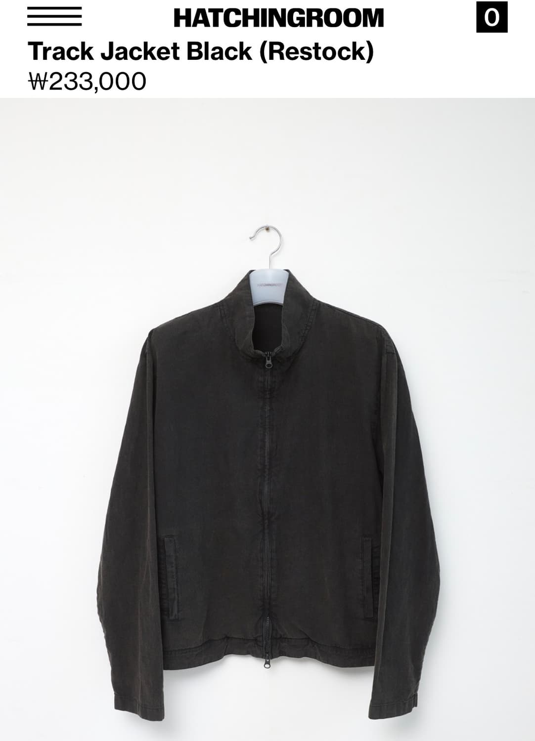 해칭룸 트랙 자켓 블랙 2(S) 상품이미지1