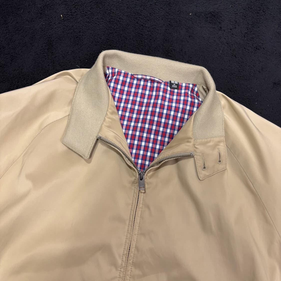 XL 유니클로 베이지 블루종 해링턴 자켓 상품이미지3
