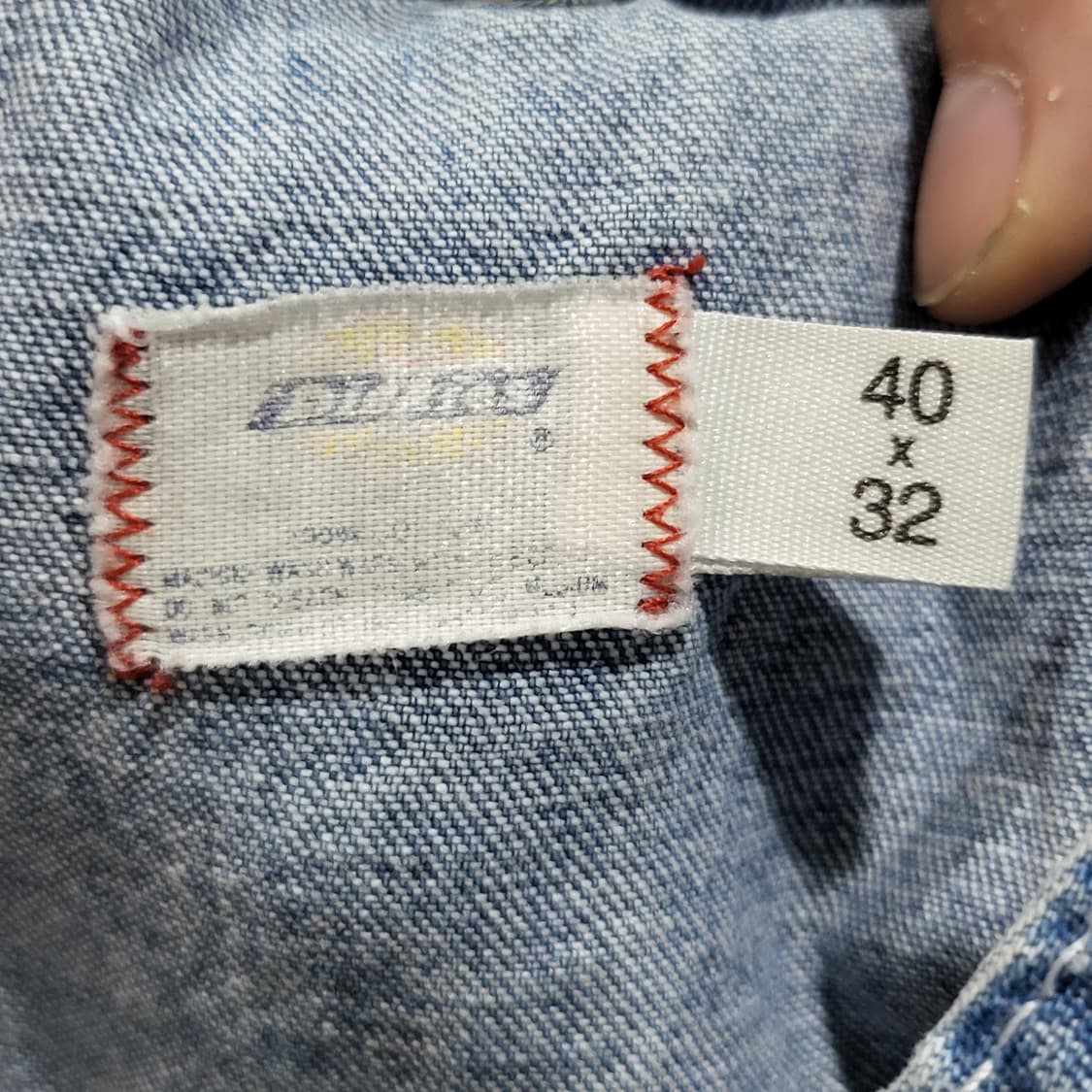 디키즈 데님 오버롤 멜빵바지 (40x32) 상품이미지4