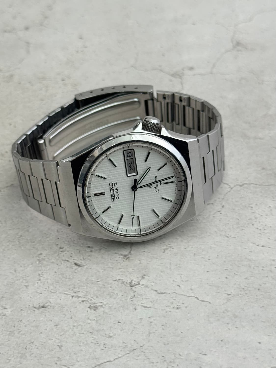 80s 빈티지 세이코 실버웨이브 쿼츠 상품이미지5