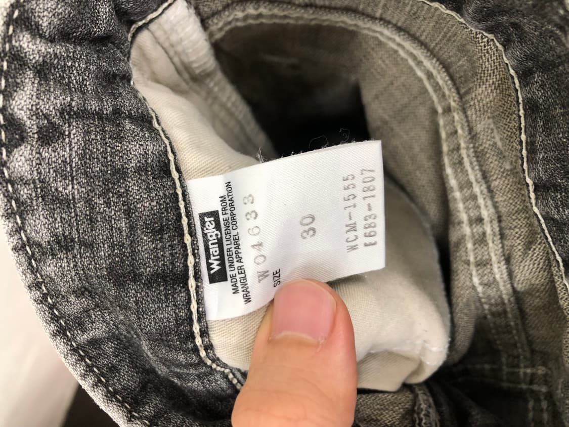 랭글러 흑청 데님 팬츠 상품이미지5