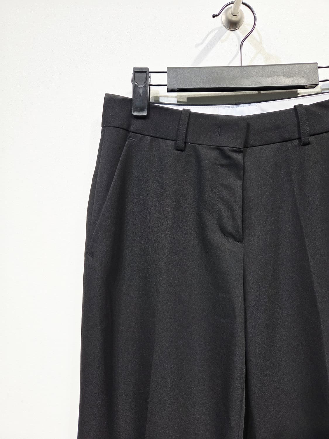 몽돌 MONGDOL 와이드 슬랙스 검정_S 상품이미지3