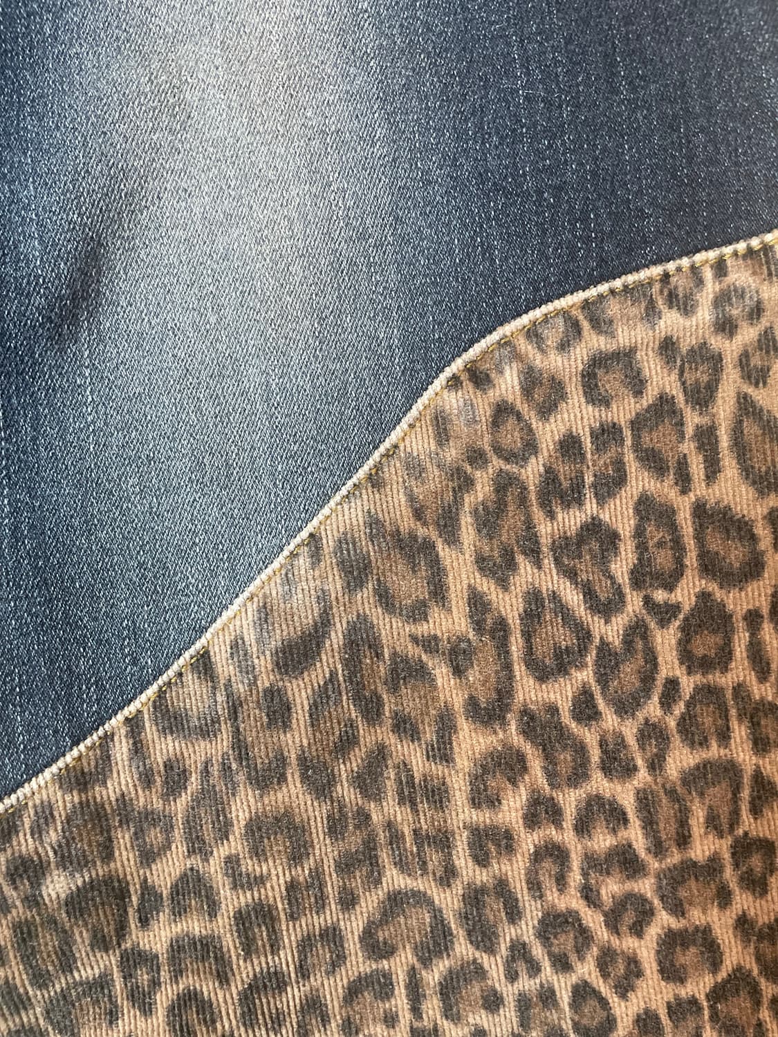 오네갸루 호피 부츠컷 데님팬츠 상품이미지3