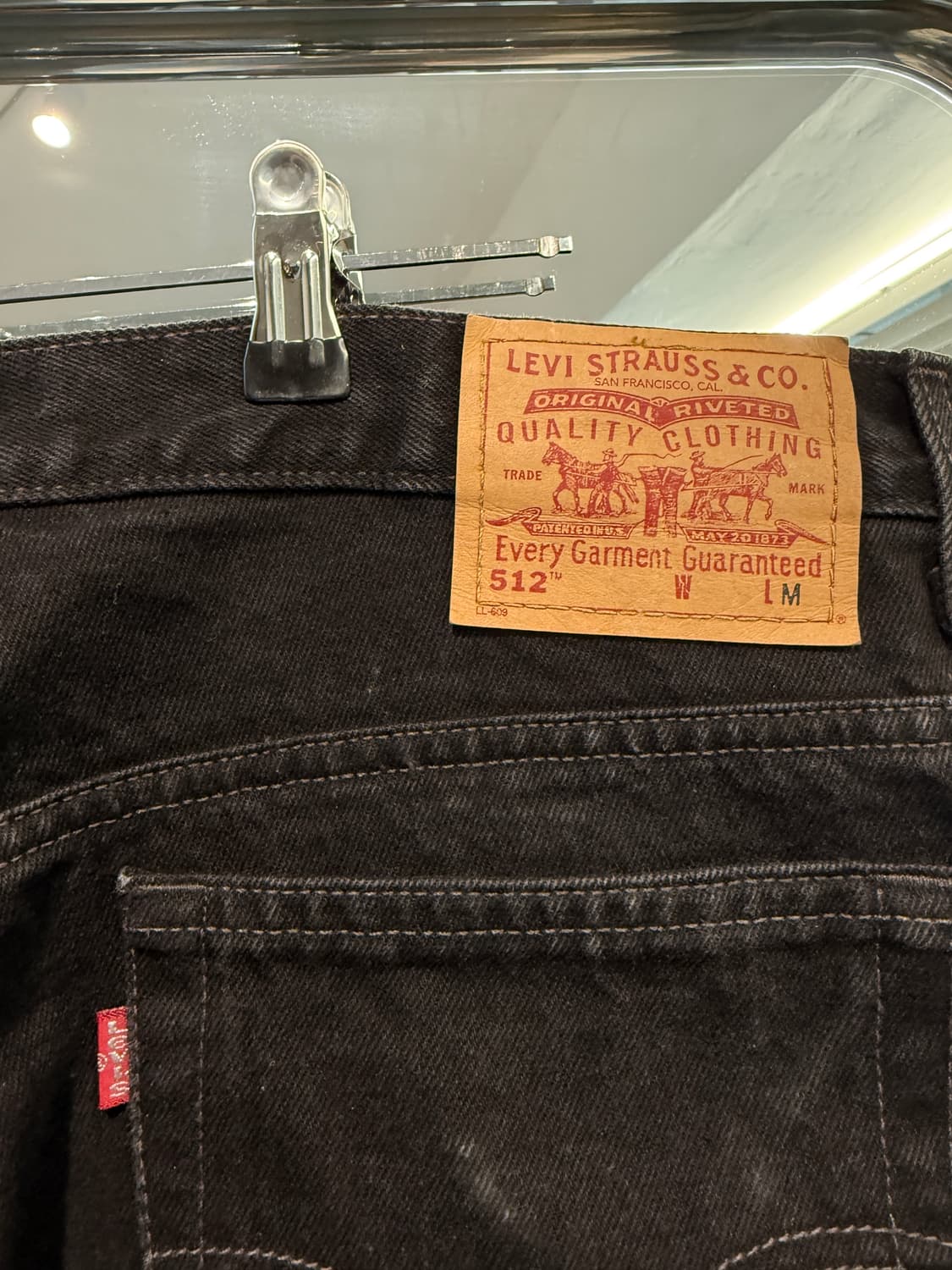 리바이스 512 흑청 36/32 지퍼플라이 상품이미지1