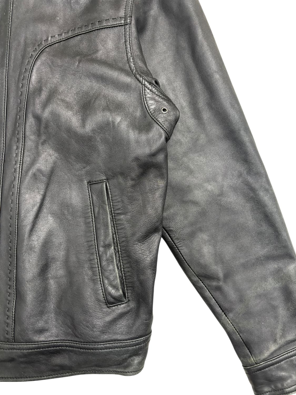 SKLEATHER 빈티지 가죽자켓 블랙 상품이미지5