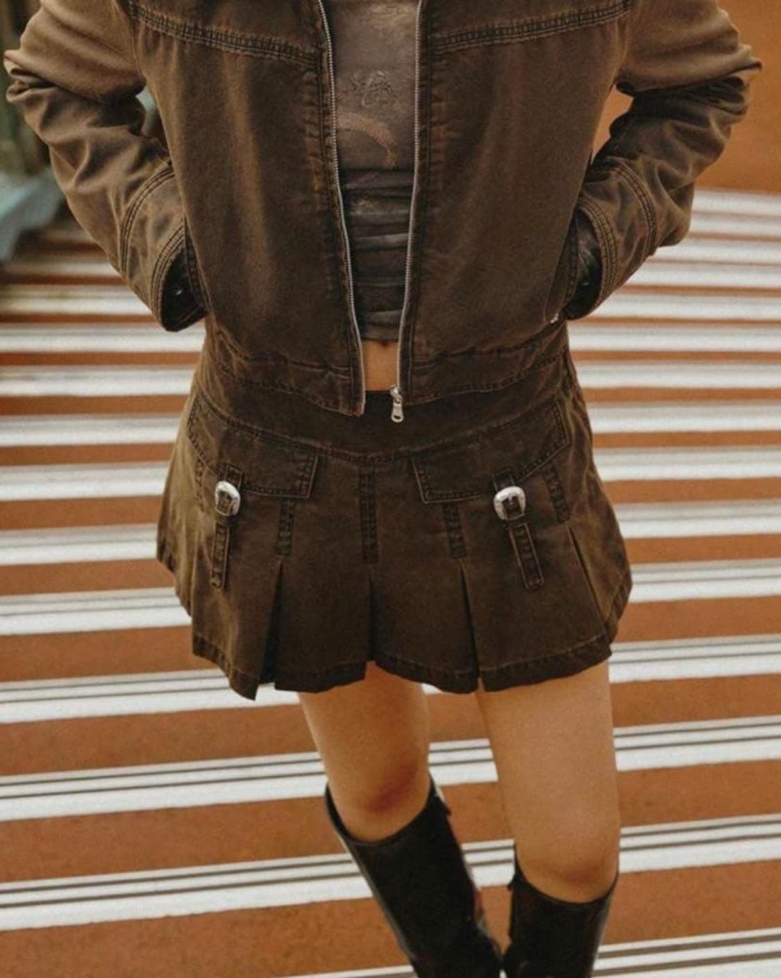 자라 왁스드 스커트 팬츠 상품이미지3