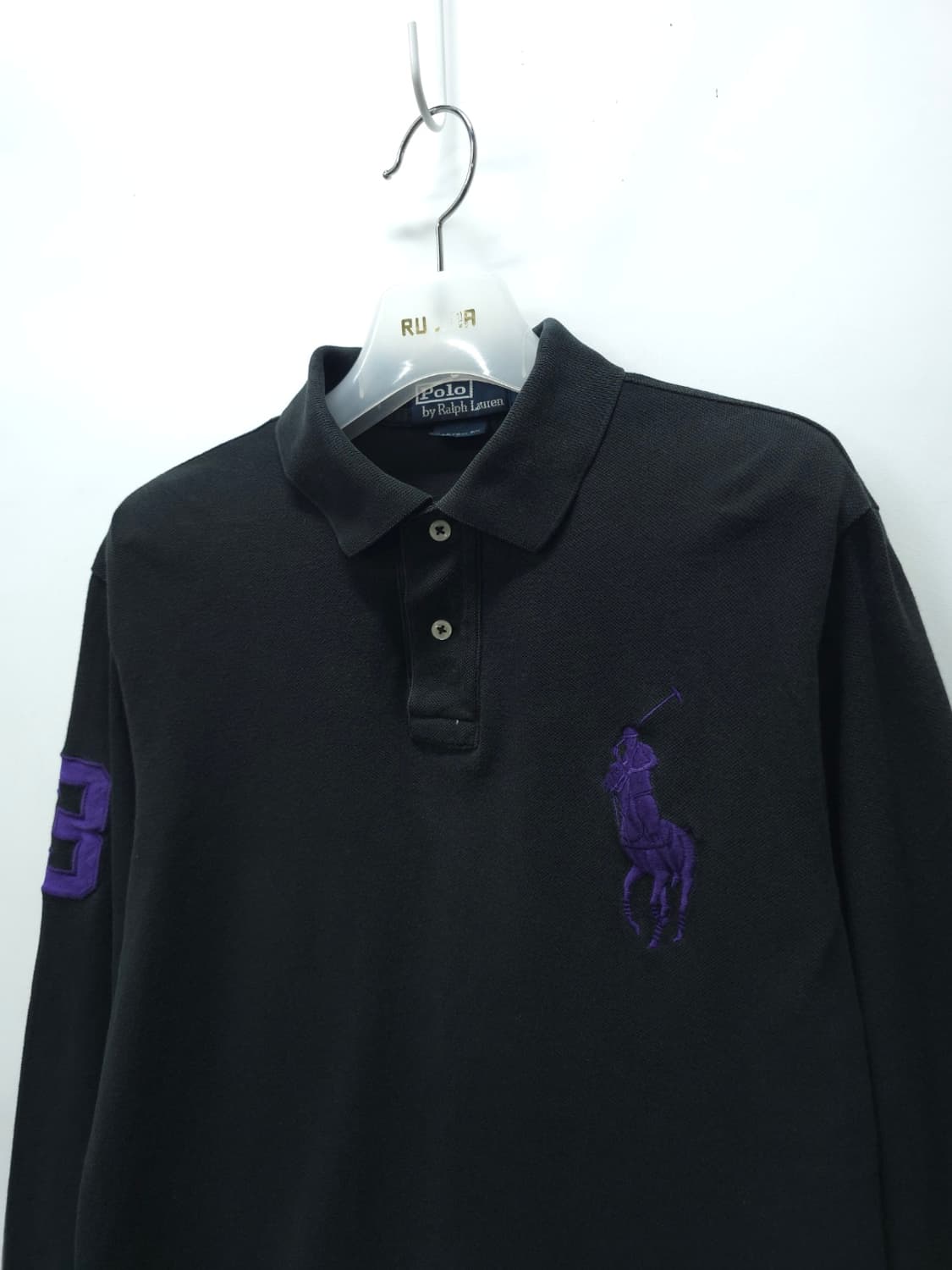 폴로 랄프로렌 남성 빅포니 긴팔 카라티 (블랙/95) 상품이미지3