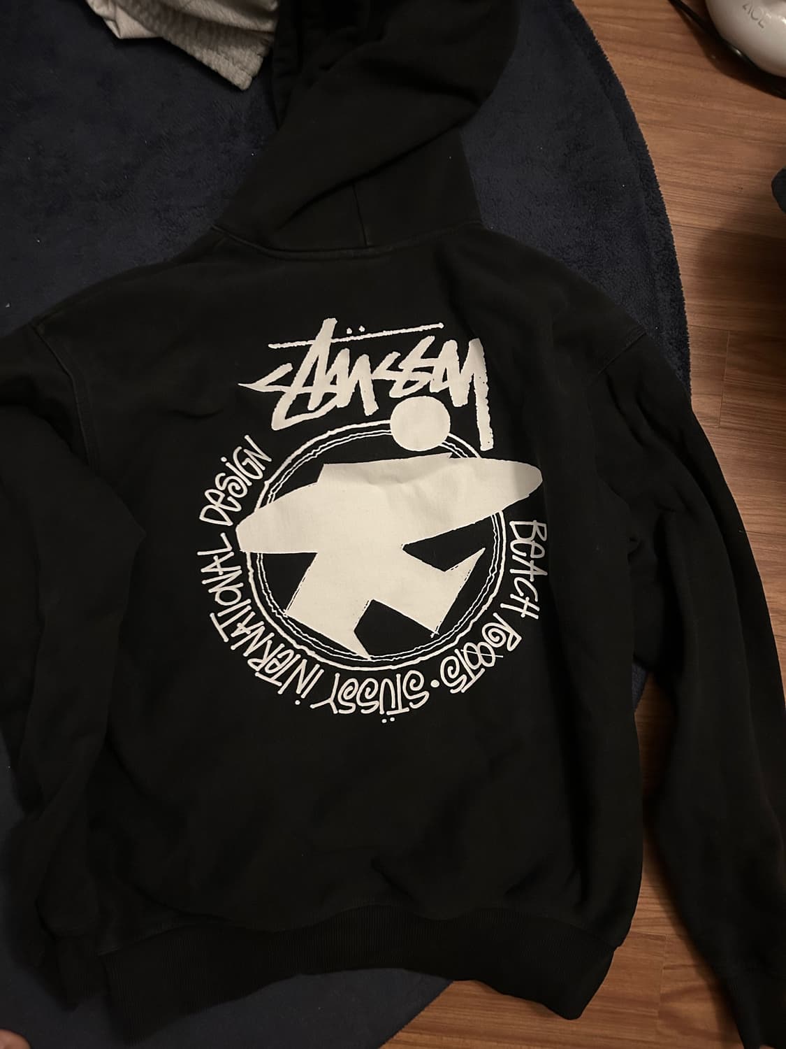 스투시 비치루트 후드 블랙 XL 상품이미지2