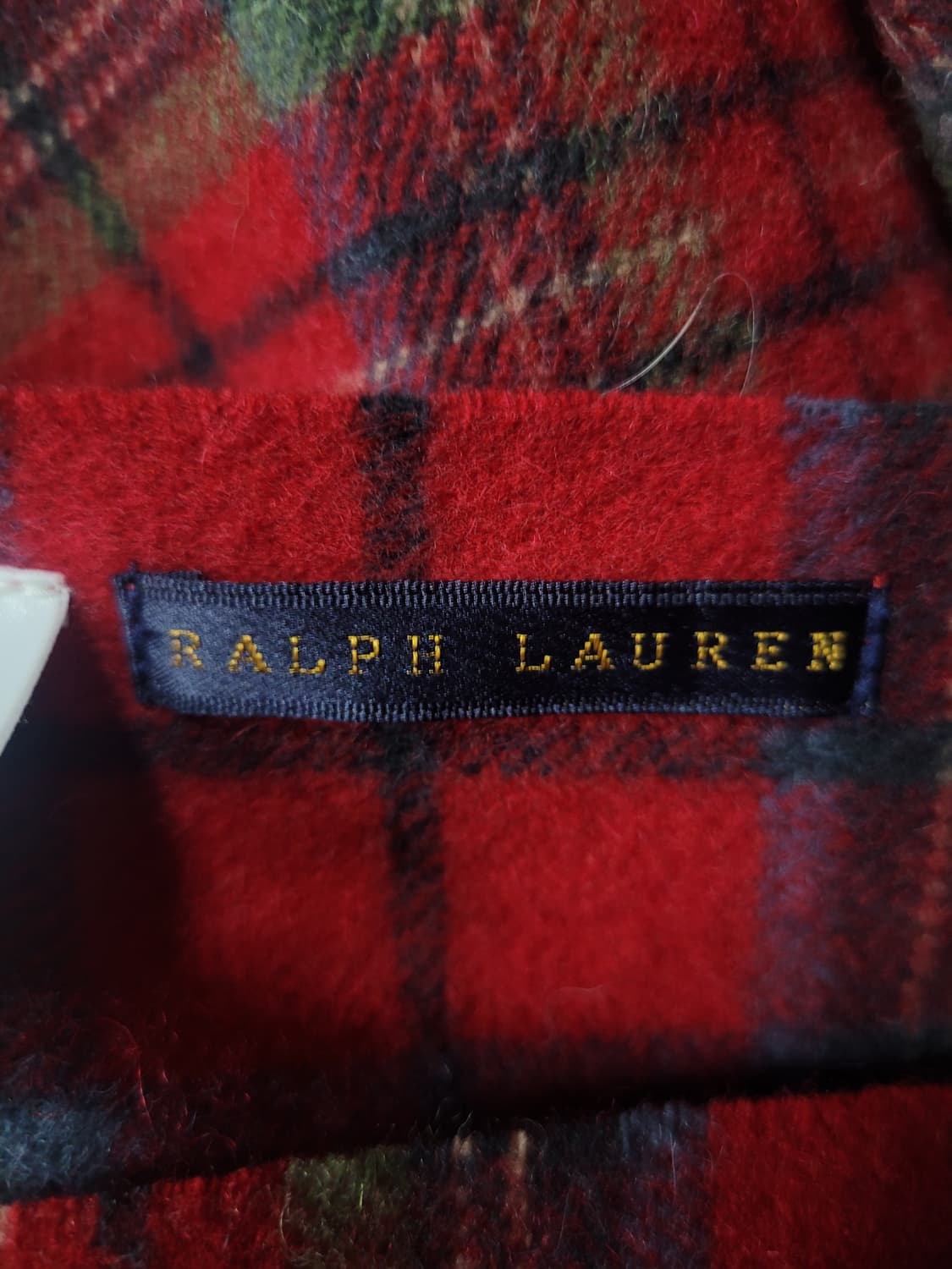 Ralph Lauren 빈티지 타탄체크 대형 숄 무릎덮개 무릎담요  상품이미지4