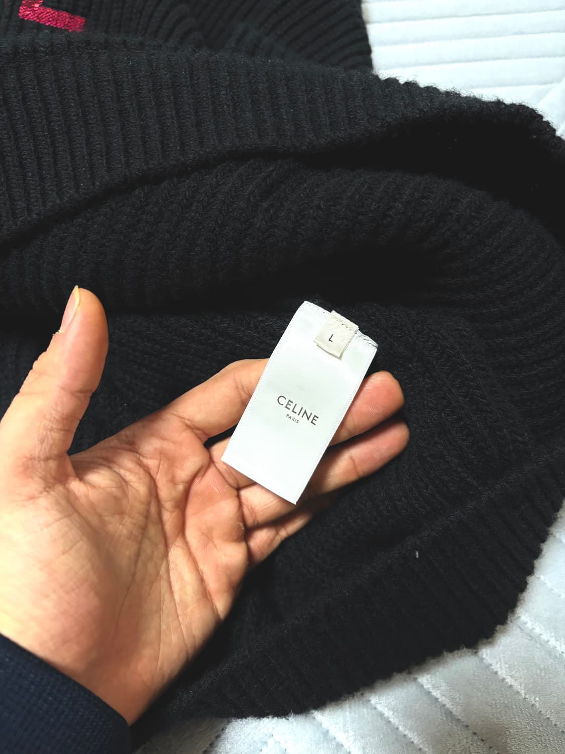 셀린느 리브드 니트 후드 상품이미지3