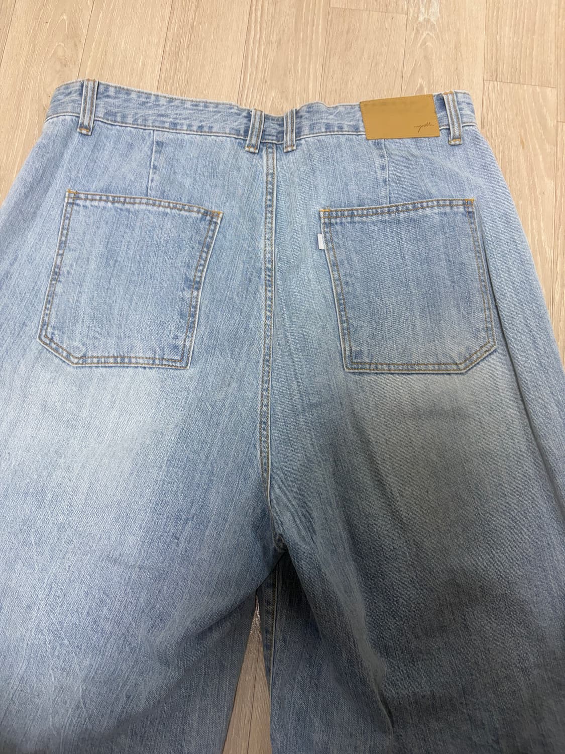 L)유스 와이드 버뮤다 팬츠 라이트 블루 상품이미지2