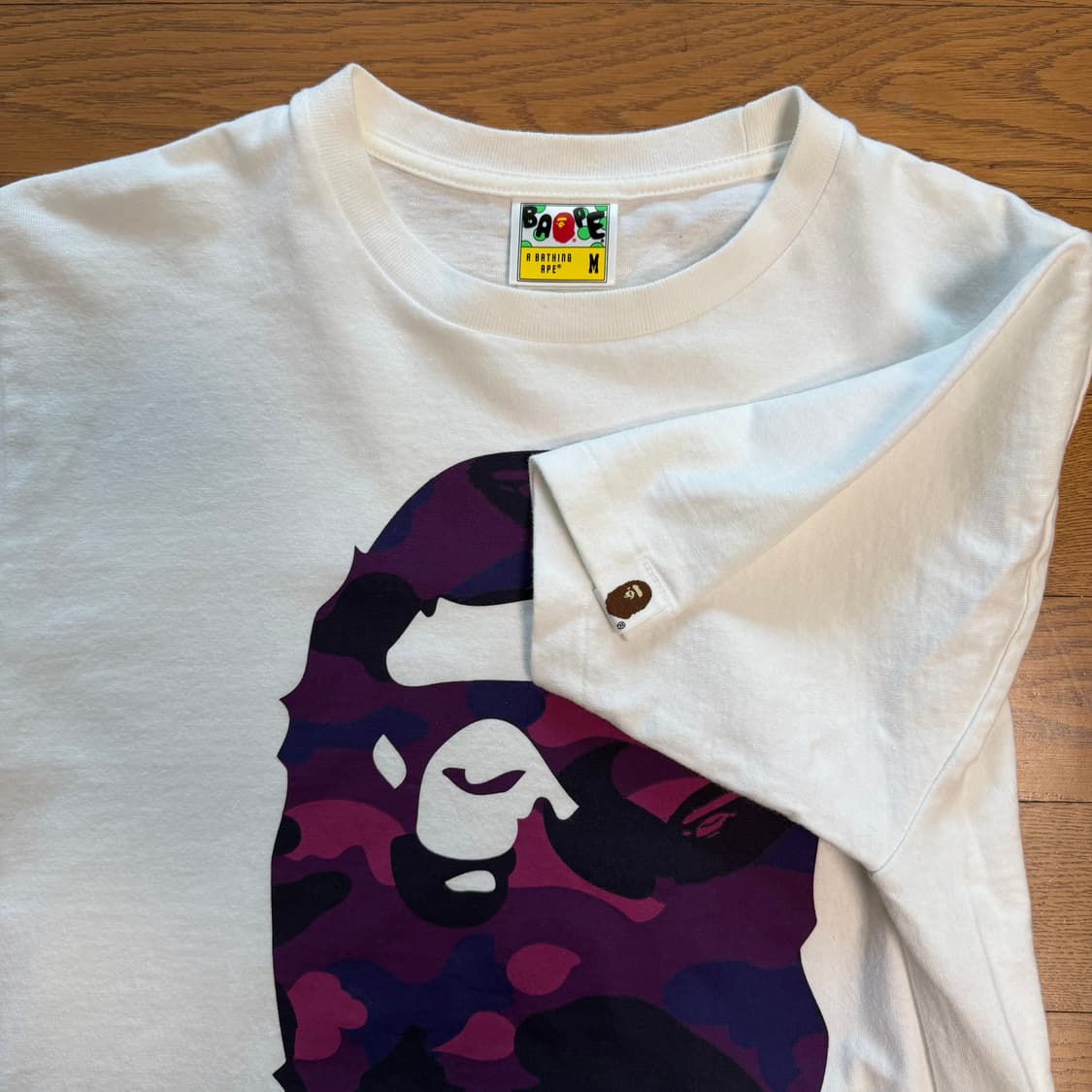 BAPE 카모 바이 베이팅 에이프 퍼플 티셔츠 상품이미지3