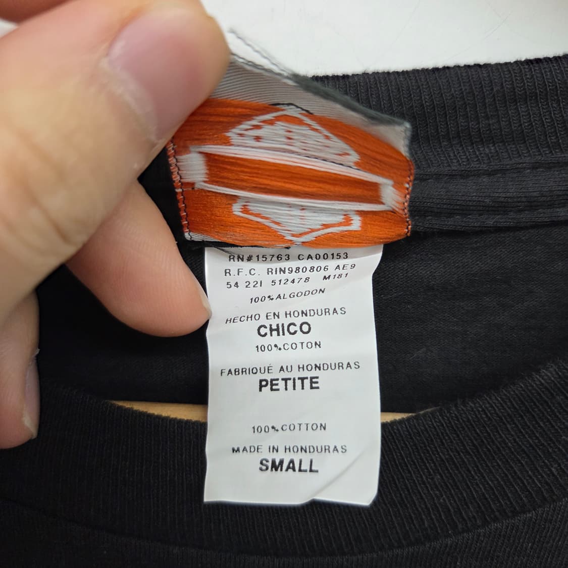 할리데이비슨 블랙 반팔 티셔츠 남S 상품이미지3