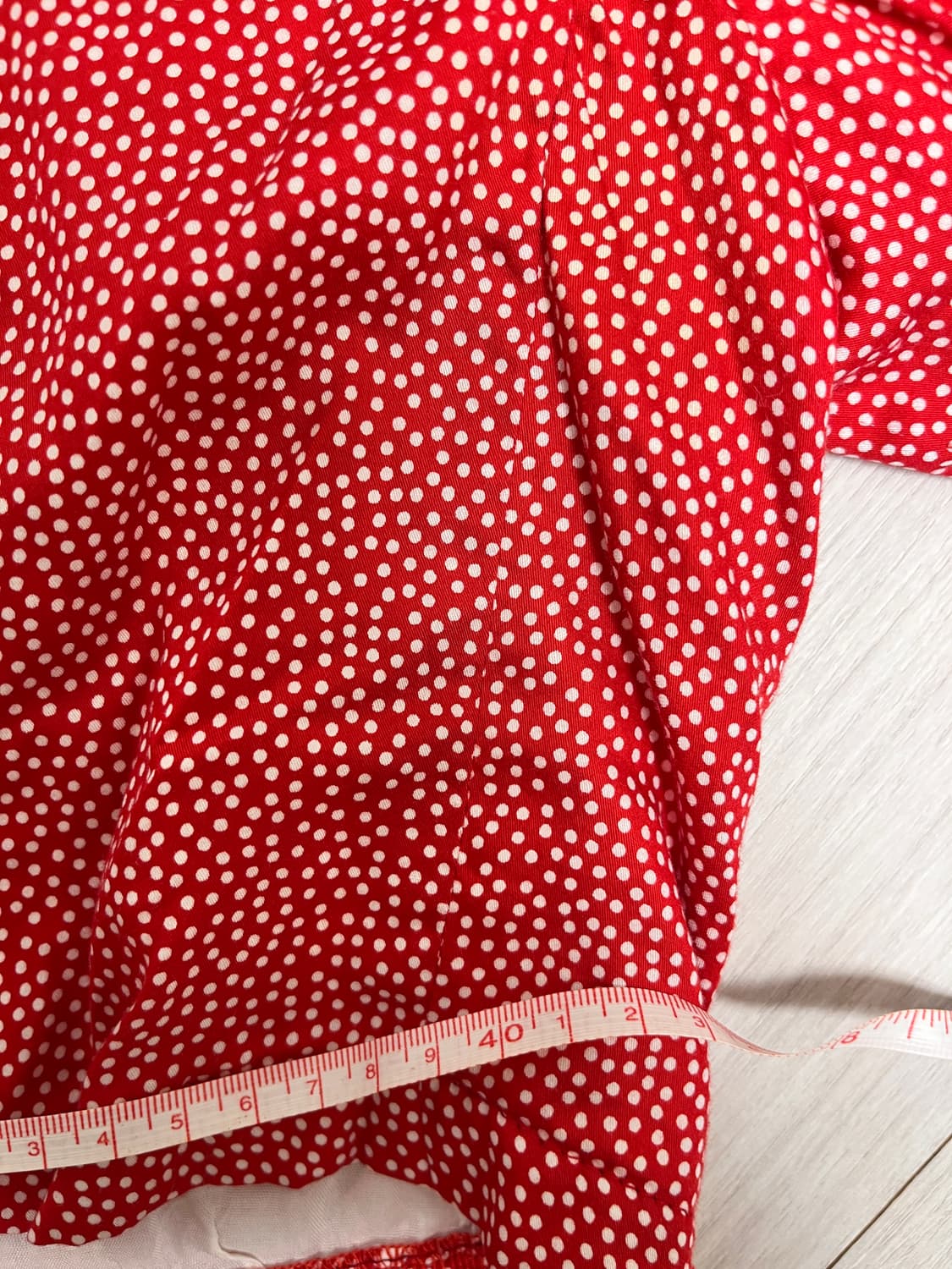 아메리칸 빈티지 레드 도트 크롭 재킷 상품이미지5