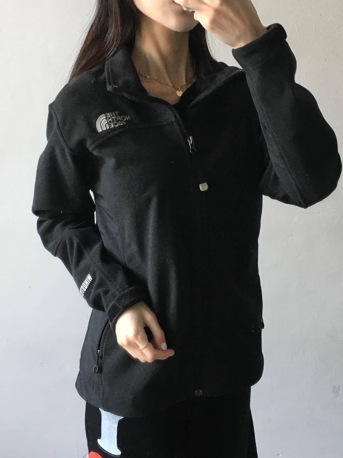 노스페이스 가슴로고 플리스 카라집업 상품이미지2