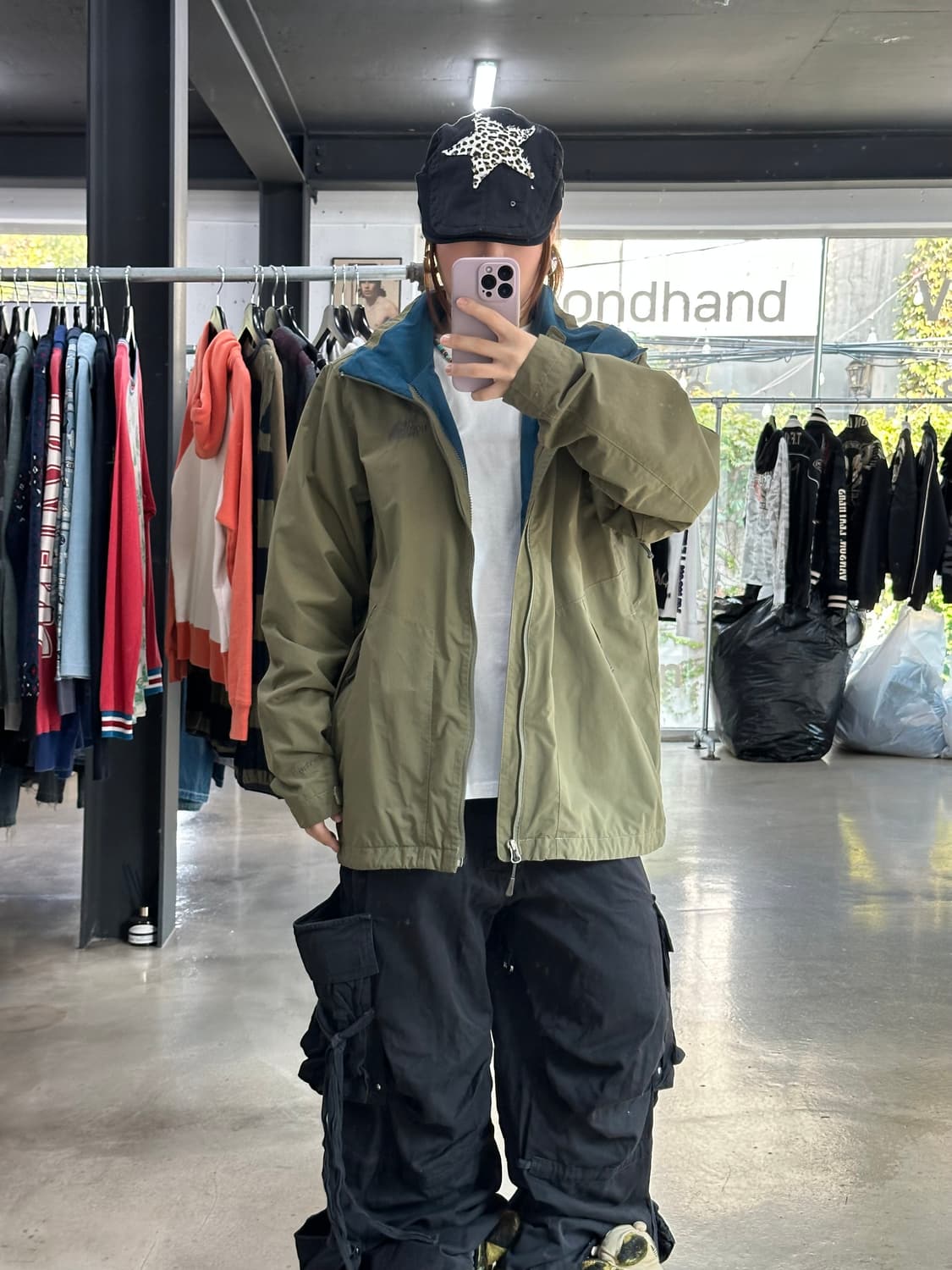 노스페이스 고프코어 하이벤트 윈드 자켓 카키올리브 상품이미지3