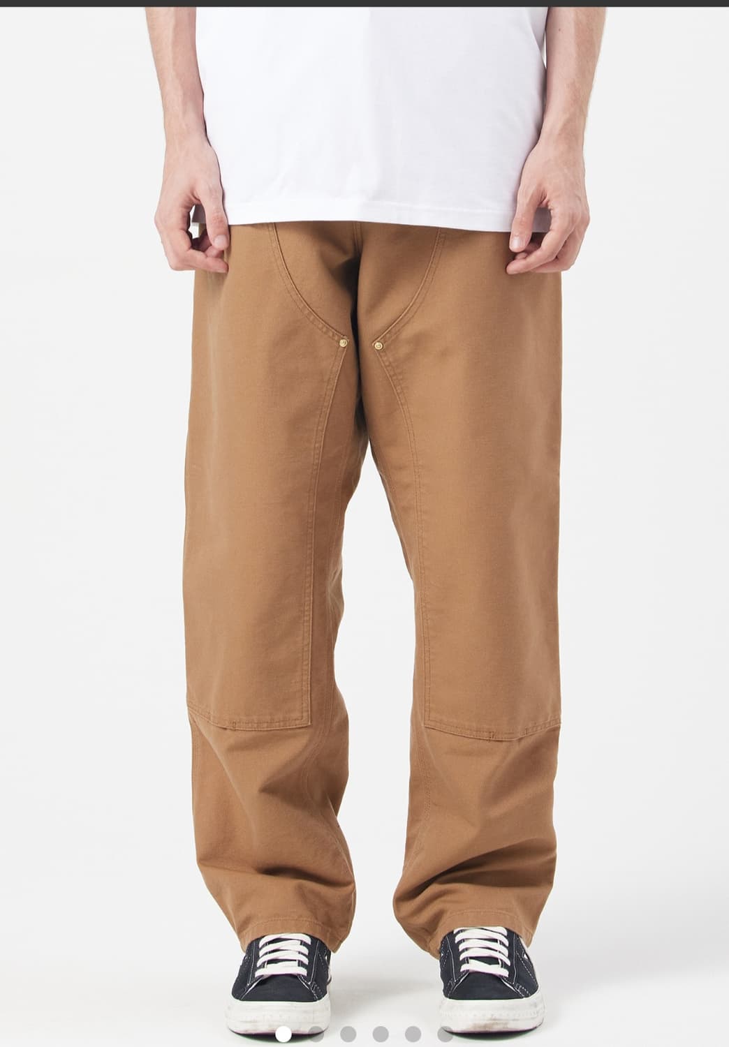 칼하트WIP 더블니 팬츠 브라운 상품이미지1