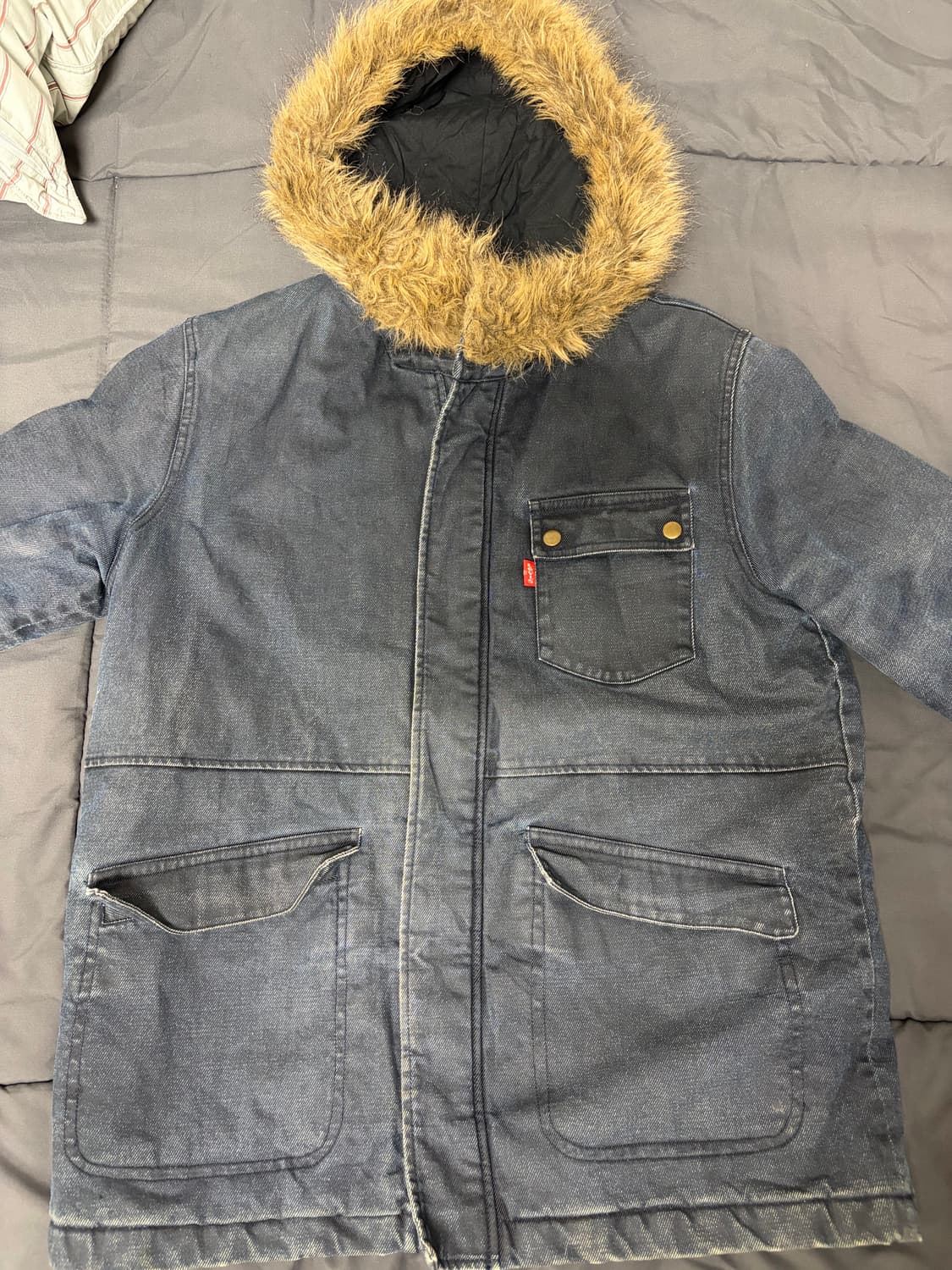 리바이스 데님 후드 야상 점퍼 상품이미지1