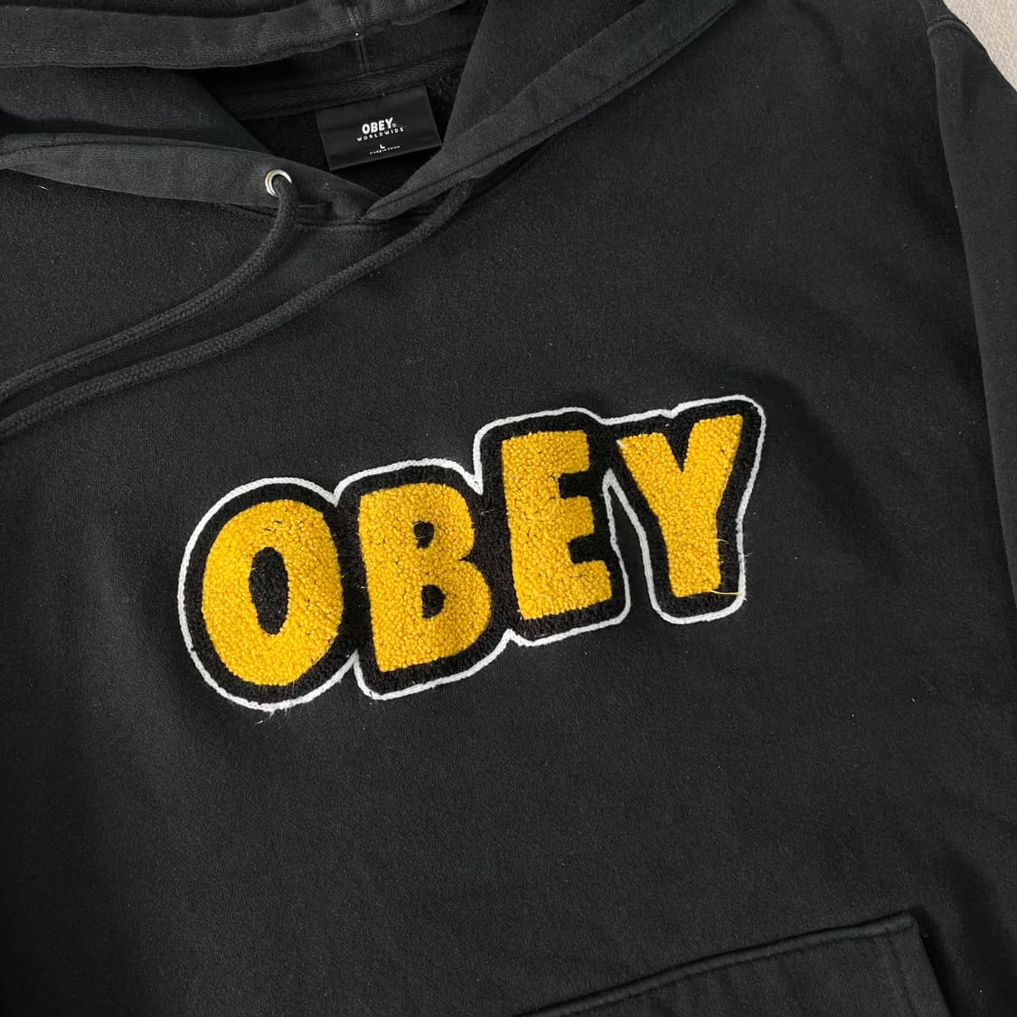 100 오베이 자수로고 후드티 상품이미지2