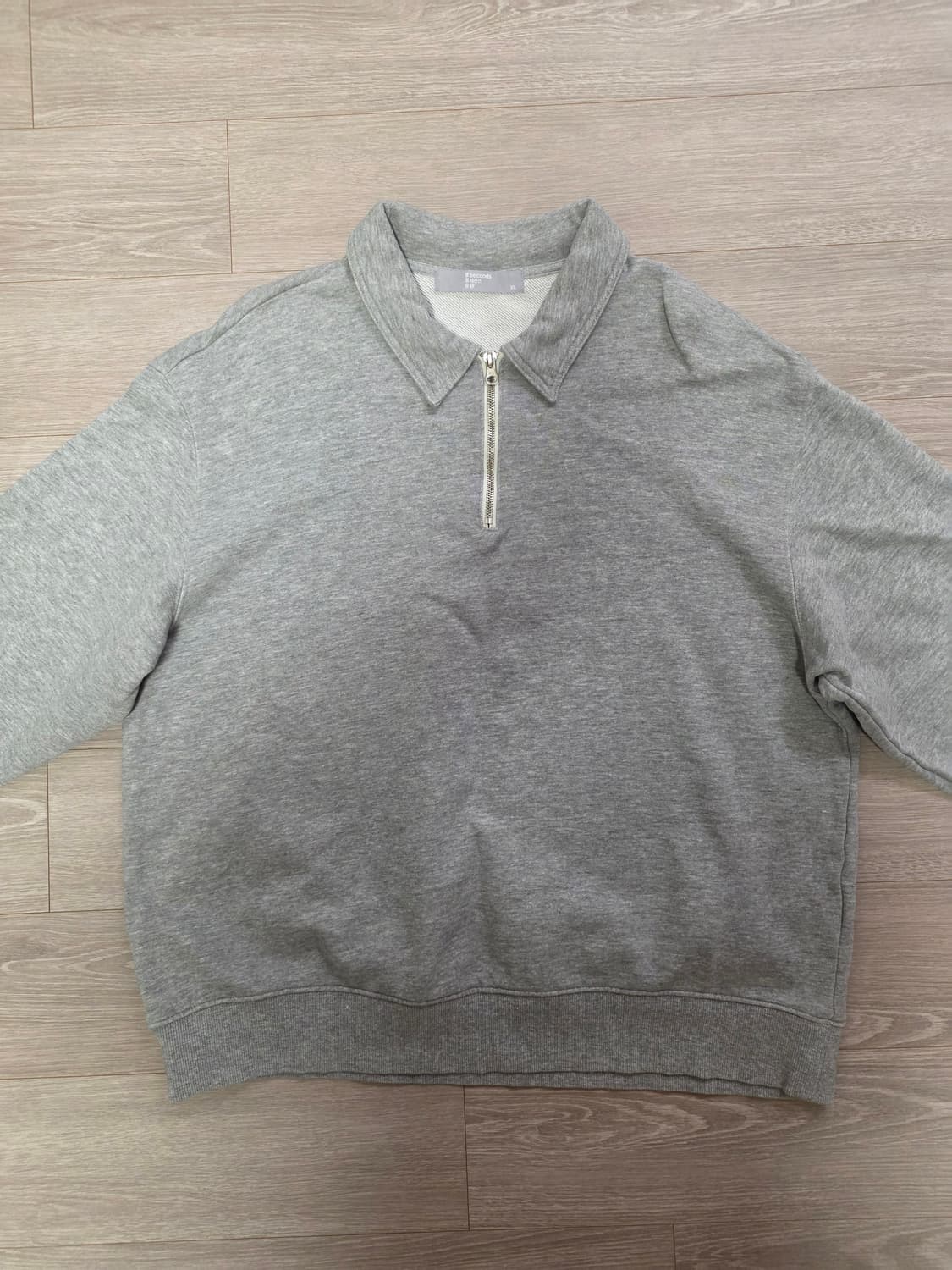 에잇세컨즈 카라 반집업 티셔츠 Grey XL 상품이미지2