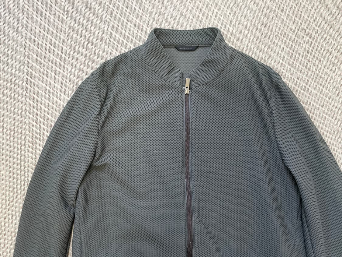 Armani 아르마니 와플 텍스처 다크그레이 집업자켓 상품이미지3