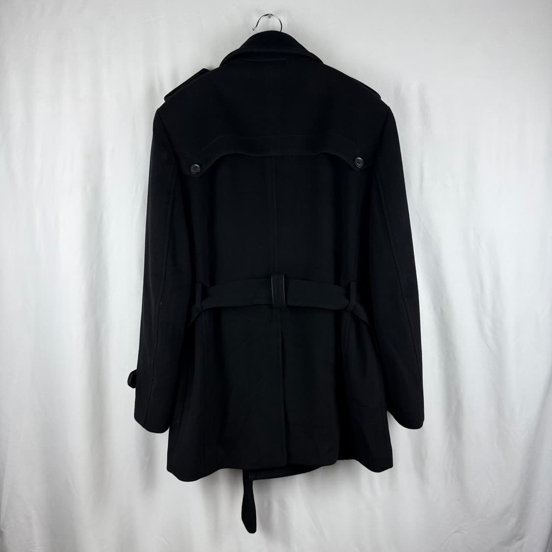 95) 마인드브릿지 더블버튼 울 캐시미어 숏 코트 블랙 상품이미지6