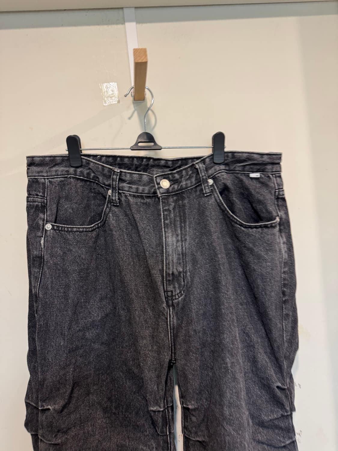 노매뉴얼 T.W 데님 팬츠 워시드블랙 상품이미지5