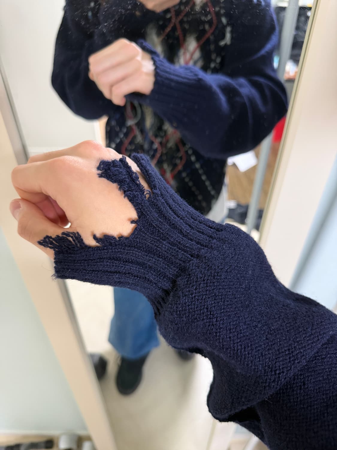 Maison Margiela  디스트로이드 아가일 니트 M 상품이미지5