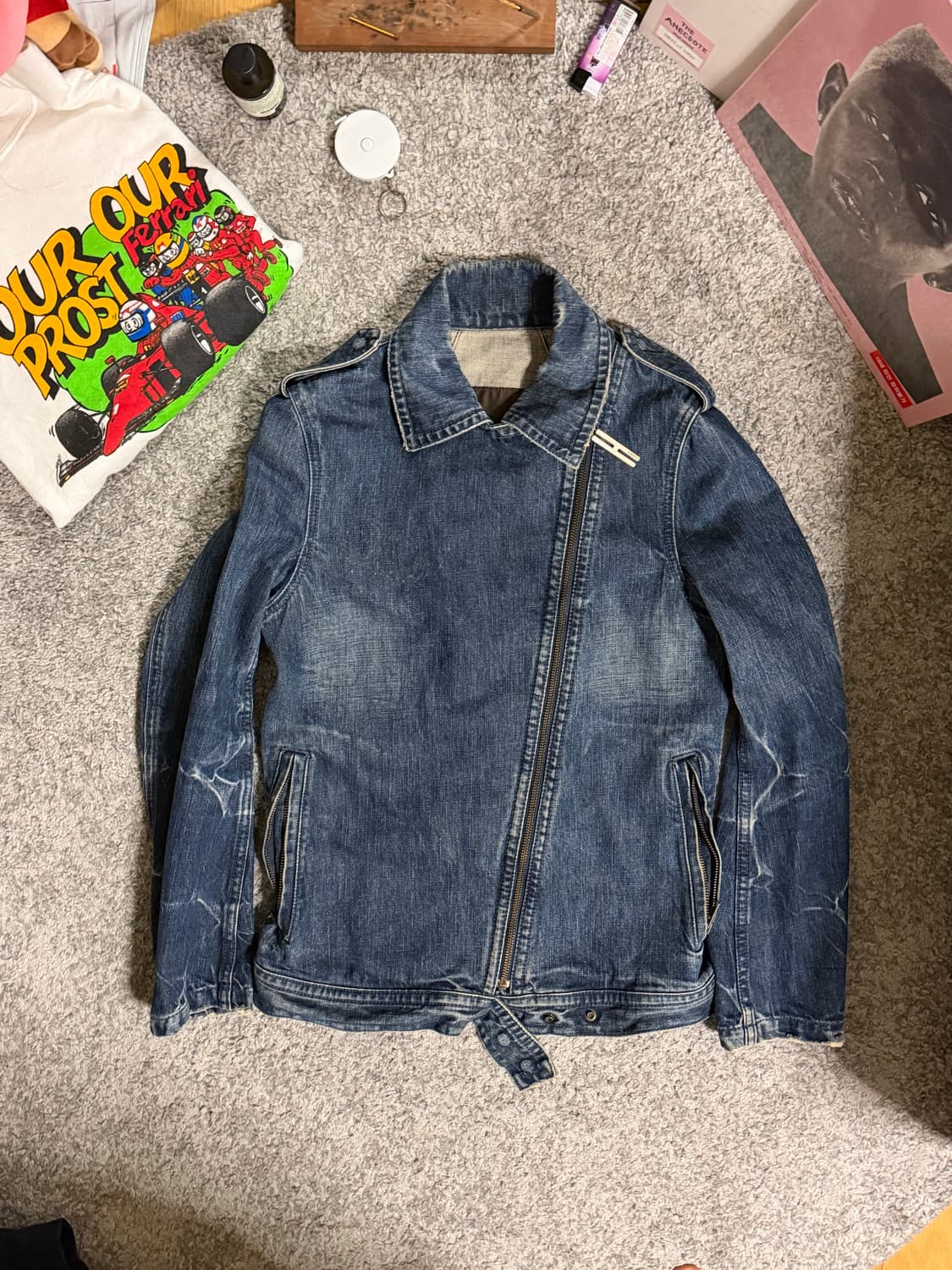 “Love Burn” Rider Denim Jacket 상품이미지2