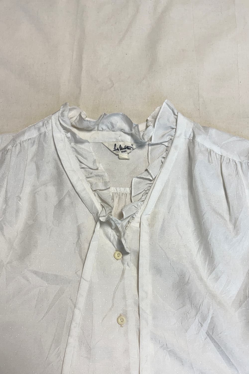 Ruffle Collar Long Sleeve Shirt  상품이미지7