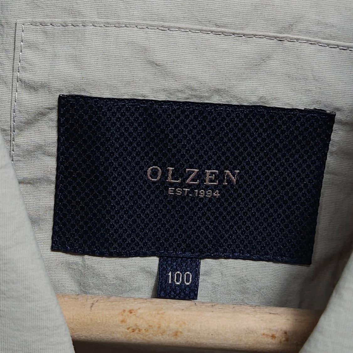 100)OLZEN 올젠 간절기 홀겹 맥코트 베이지 상품이미지4