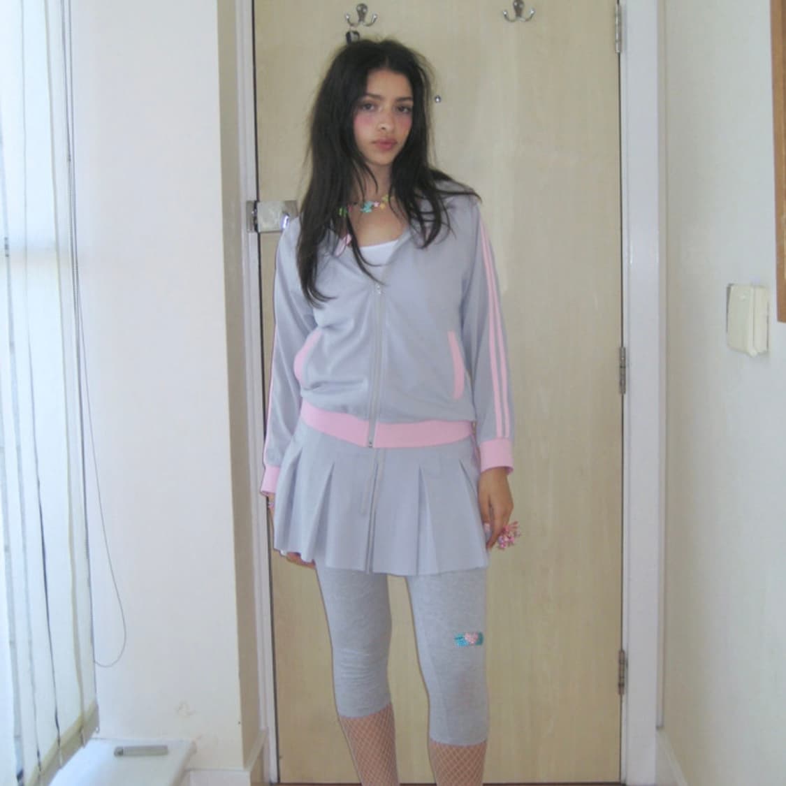 퍼피북클럽 Mesh Zip-up Set grey 상품이미지2