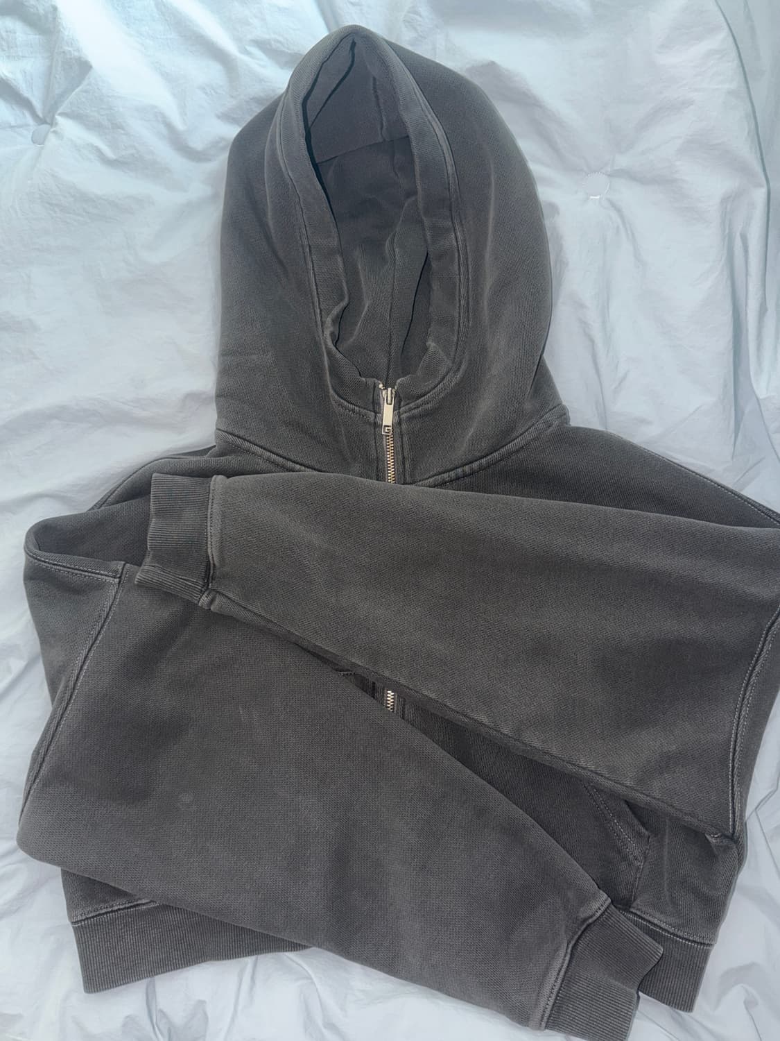 G CLASSIC WASHED CROP ZIP UP (CHARCO AL) 상품이미지5