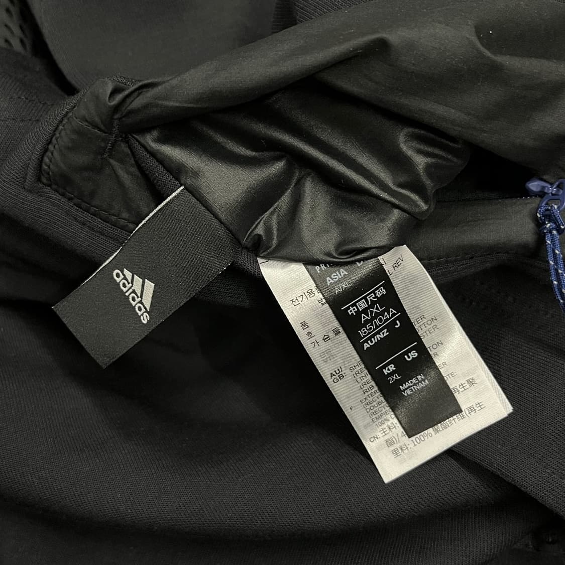[정품/2XL] 아디다스 블랙 양면 노카라 포켓 셔츠형 자켓  b15 상품이미지8