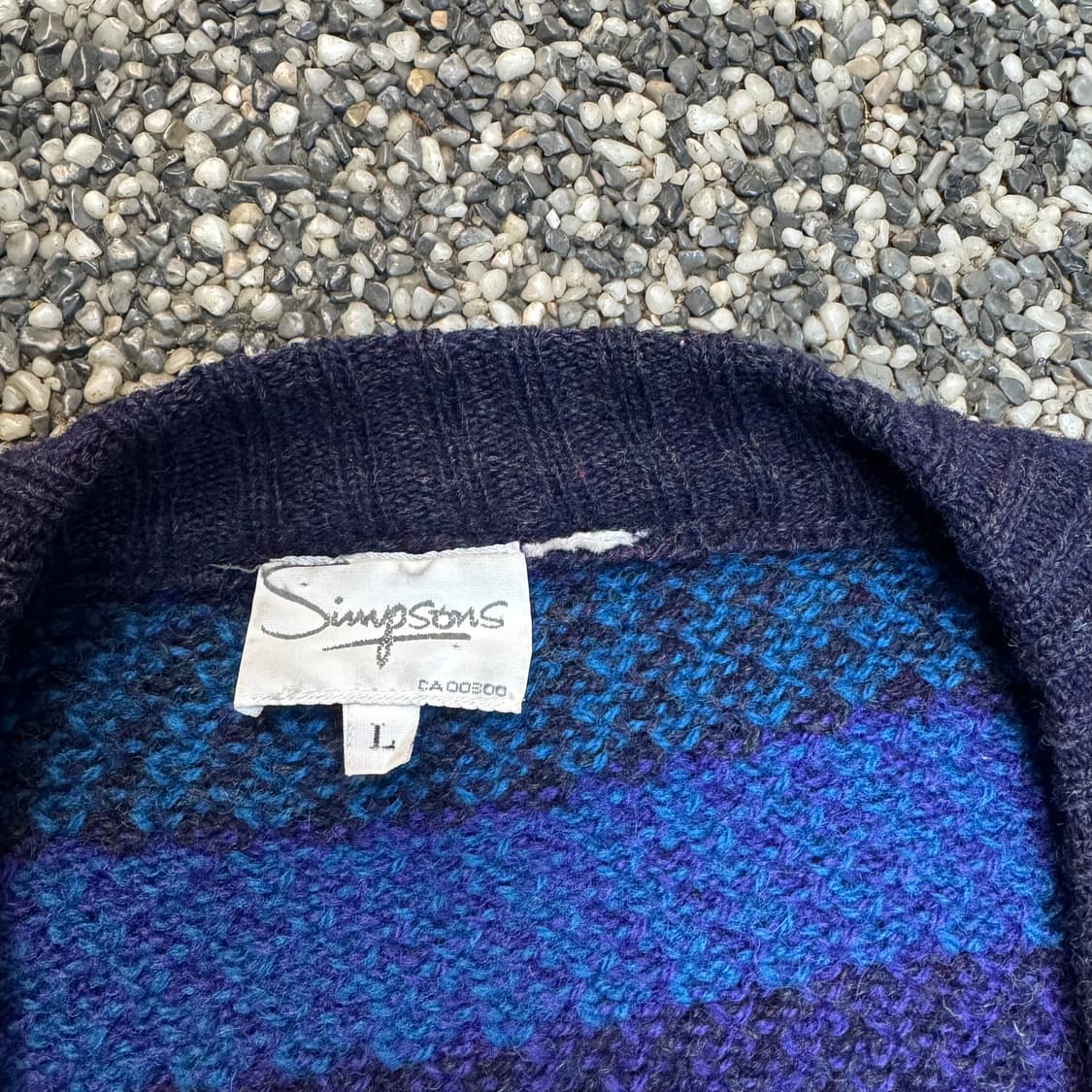 80s Simpsons 지그재그 해링본 가디건 (L)   상품이미지4