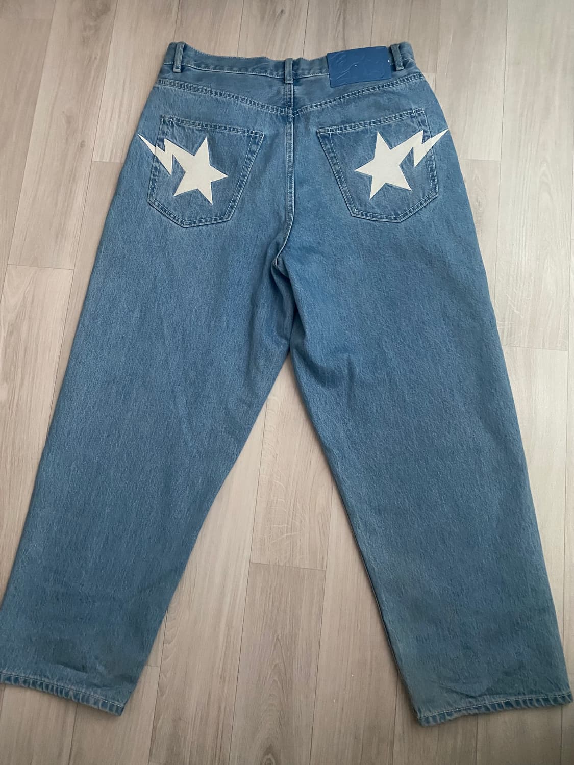 [정품] 새상품급 베이프 스타패치 데님 청바지 팬츠 상품이미지1